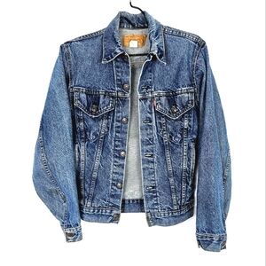 Vintage Levis Denim Jacket Trucker Jean Jacket 71506 0213 Made In USA Size 34L